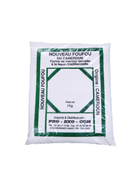 FOUFOU CASSAVA FUFU POWDER 1KG - BOX OF 25 UNITS